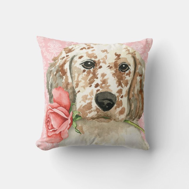 Engelsk Setter för valentinro Kudde (Framsida)
