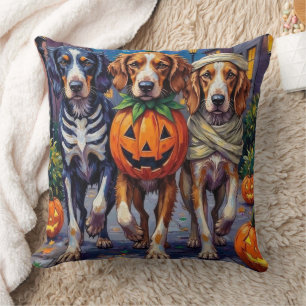 Engelsk Setter Halloween-kostym för trick-or-treat Kudde