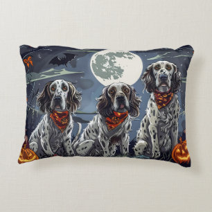 Engelsk setter Halloween-taloky Prydnadskudde