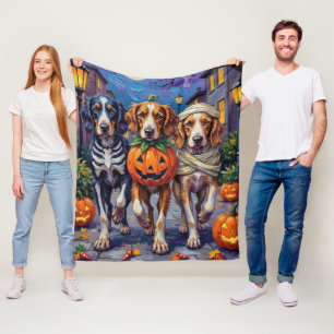 Engelsk Setter Halloweenkostym för trick-or-treati Fleecefilt