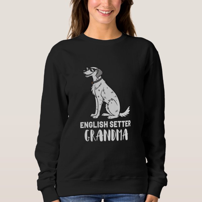 Engelsk Setter Hund Ägare Farmor T Shirt (Framsida)
