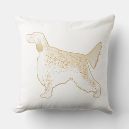 Engelsk Setter Hund aveln Illustration Silhouette Kudde