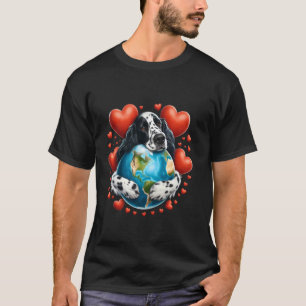 Engelsk Setter Hund Jordens Dag Kram Kärlek Ägare T Shirt