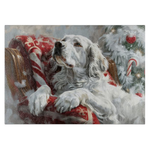 Engelsk Setter Hund Jul Festlig