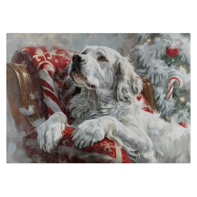 Engelsk Setter Hund Jul Festlig (Framsidan)