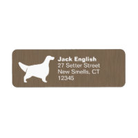 Engelsk Setter Hund Silhouette-Returadress