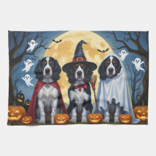 Engelsk Setter Hundar Pumpkin Halloween Funny Kökshandduk