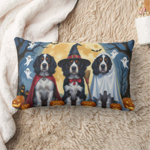 Engelsk Setter Hundar Pumpkin Halloween Funny Lumbarkudde