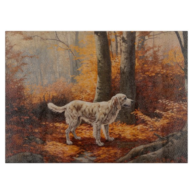 Engelsk Setter i höstlöv Fall Inspire (Framsidan)