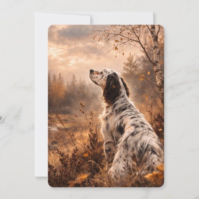 Engelsk Setter Inbjudningar (Framsida)