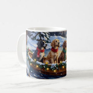 Engelsk Setter Jul Båt Semester Kaffemugg
