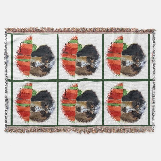 Engelsk Setter-jul Mysfilt (Framsidan)