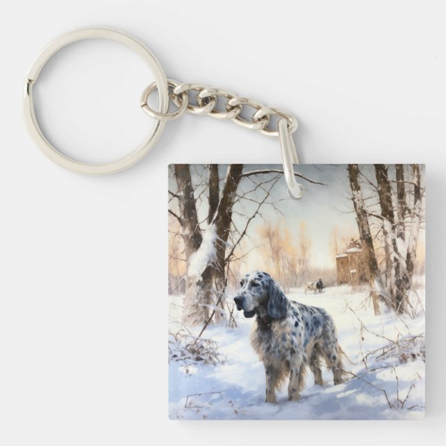 Engelsk Setter Låt det Snöa Jul (Framsidan)