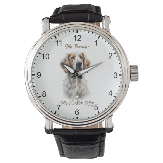 Engelsk Setter Livsstil Armbandsur (Framsida)