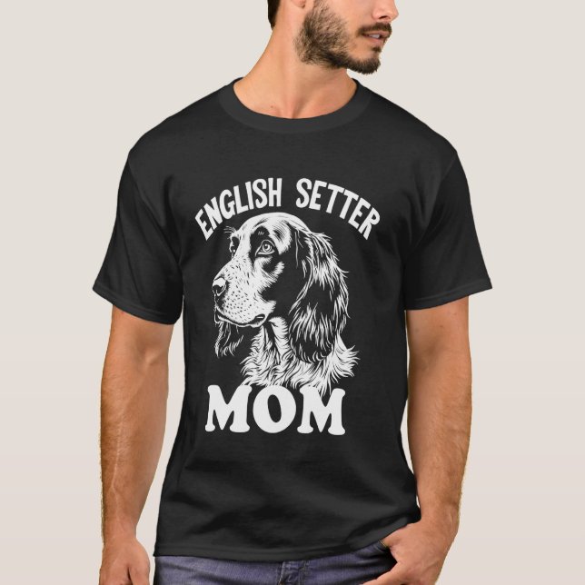 Engelsk Setter Mamma T Shirt (Framsida)