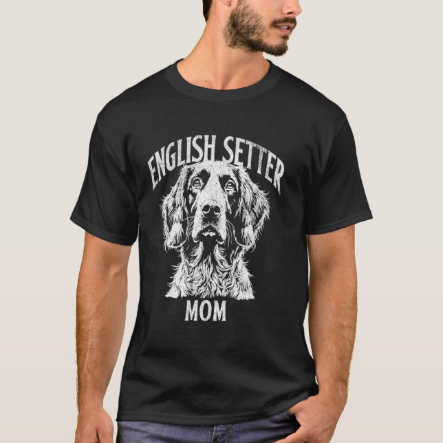 Engelsk Setter Mamma T Shirt (Framsida)