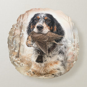 Engelsk Setter, Morkulla Jakt ,Hund Konst Rund Kudde