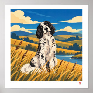 Engelsk Setter  NJUT AV RESAN Konsttryck Poster