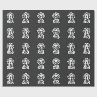 Engelsk Setter Porträtt Minimalistisk Klänning Presentpapper
