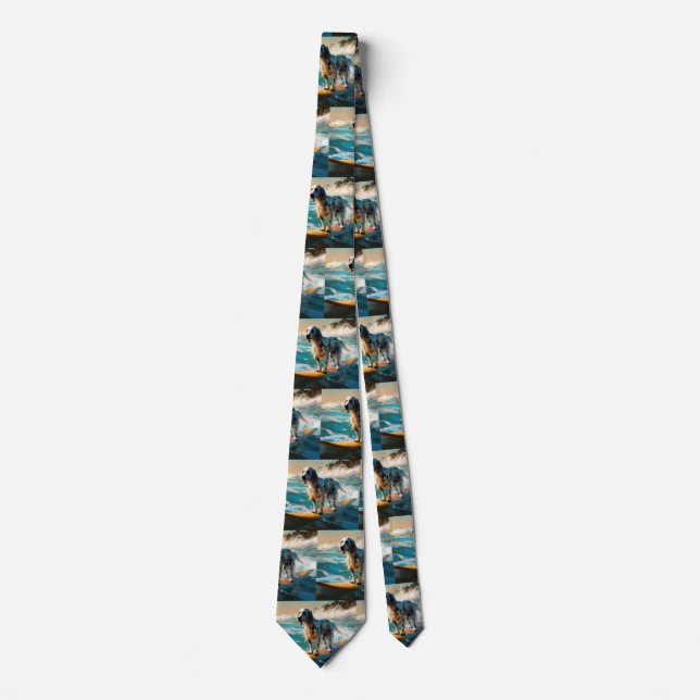 Engelsk Setter Strand Surfning Målning Slips (Framsida)