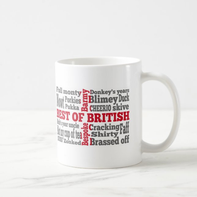 Engelsk slang på St George's Kor flagga Kaffemugg (Höger)