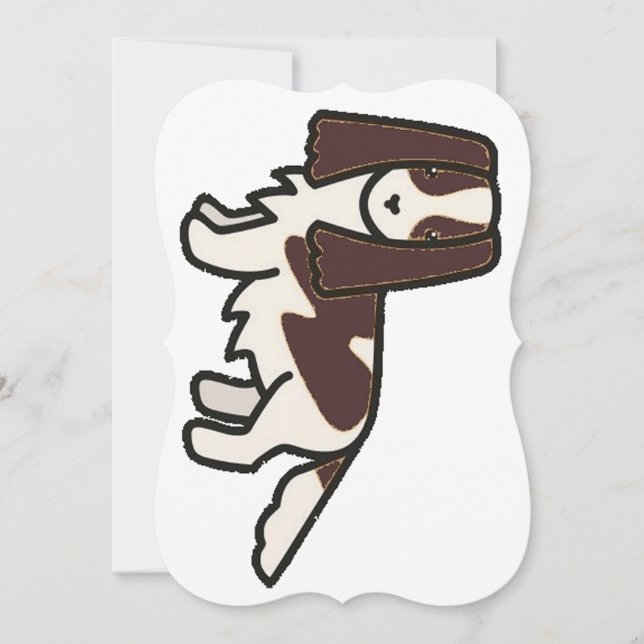 Engelsk Spaniel-lever och vit tecknad (Framsida)