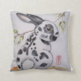 Engelsk spot Bunny Rabbit Pillow, Oriental Design Kudde