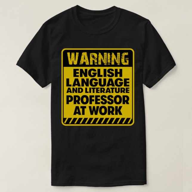 Engelsk språkprofessor i litteratur i arbete t shirt (Design framsida)