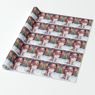 Engelsk Springer Spaniel Brandstation Tomte Presentpapper