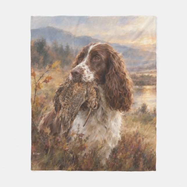 Engelsk Springer Spaniel  Fleecefilt (Framsidan)