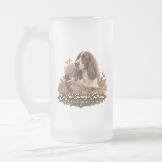 Engelsk Springer Spaniel  Frostat Ölglas (Vänster)
