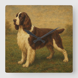 Engelsk Springer Spaniel Fyrkantig Klocka