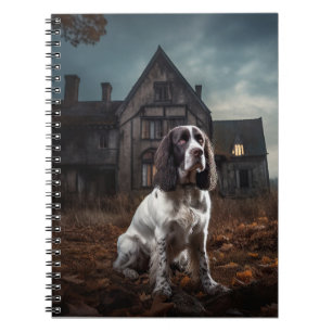 Engelsk Springer Spaniel Halloween Skräck Anteckningsbok
