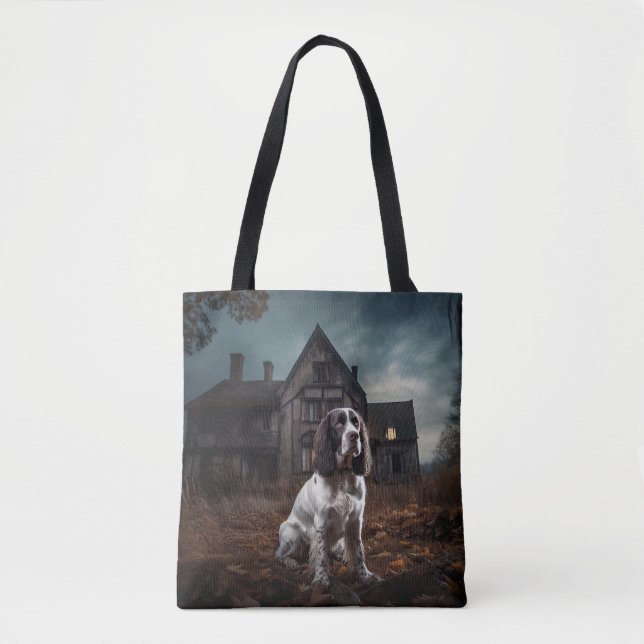 Engelsk Springer Spaniel Halloween Skräck Tygkasse (Framsida)