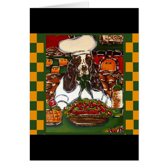 Engelsk Springer Spaniel Hälsningskort (Framsidan)