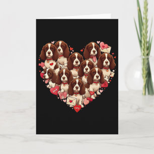 Engelsk Springer Spaniel Hjärtan Alla Hjärtans Dag Kort