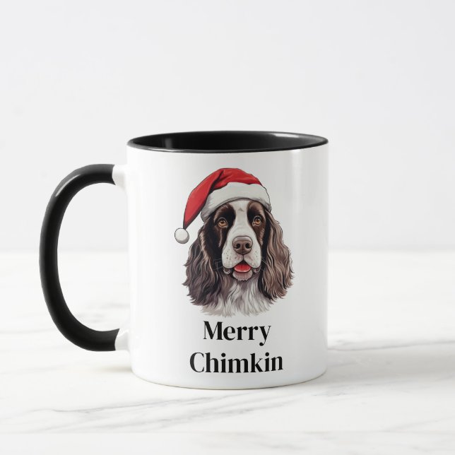 Engelsk Springer Spaniel Hund Julhatt Jul Mugg (Vänster)