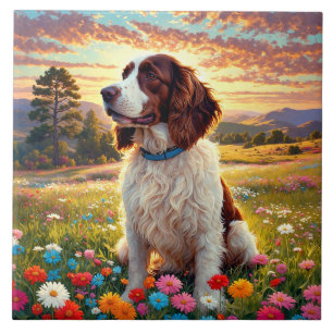 Engelsk Springer Spaniel hund Kakelplatta