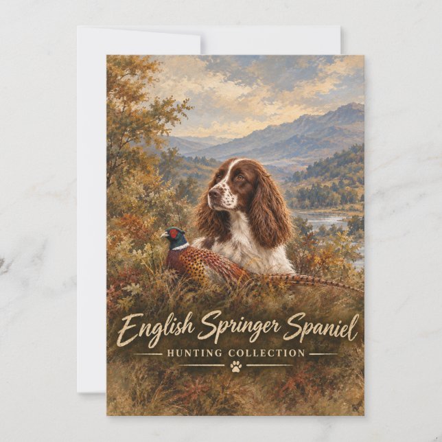 Engelsk Springer Spaniel  Inbjudningar (Framsida)
