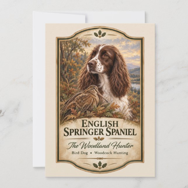 Engelsk Springer Spaniel  Inbjudningar (Framsida)