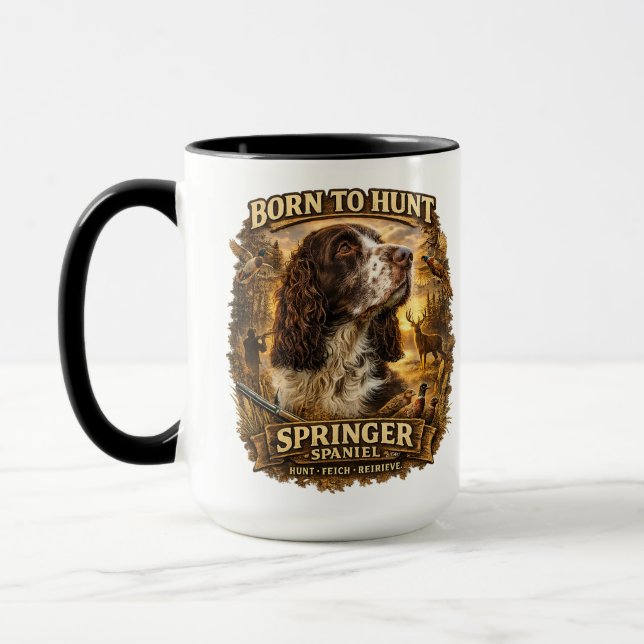 Engelsk Springer Spaniel Jakt Hund Mugg (Vänster)