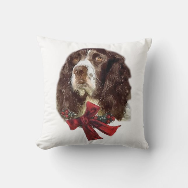 Engelsk Springer Spaniel jul Kudde (Framsida)