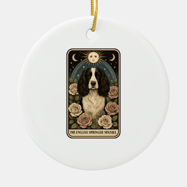 Engelsk Springer Spaniel Julgransprydnad Keramik (Framsidan)