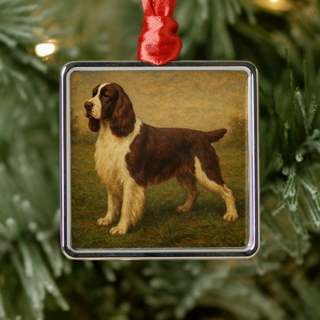 Engelsk Springer Spaniel Julgransprydnad Metall (Träd)
