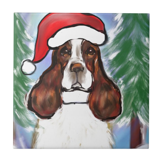 ENGelsk SPRINGER SPANIEL Kakelplatta (Framsidan)