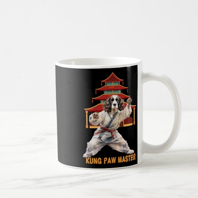 Engelsk Springer Spaniel Karate Kampsport Hund L Kaffemugg (Höger)