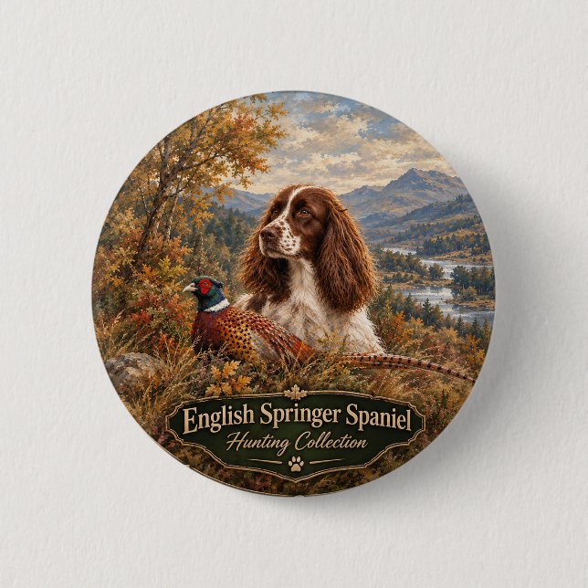 Engelsk Springer Spaniel  Knapp (Framsida)