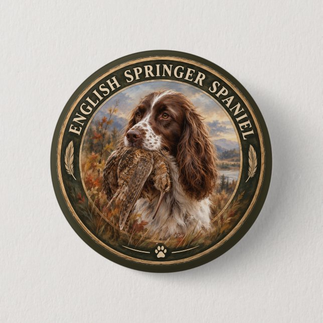 Engelsk Springer Spaniel  Knapp (Framsida)