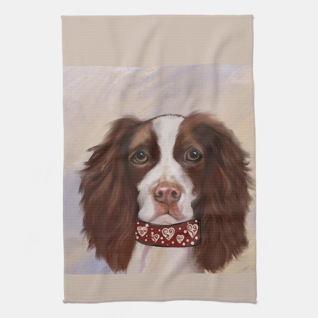 ENGelsk Springer Spaniel        Kökshandduk (Vertikal)