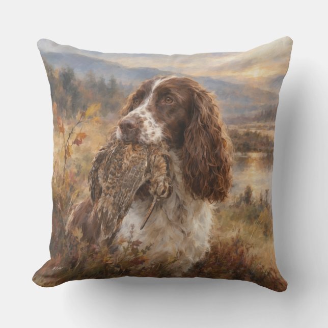 Engelsk Springer Spaniel  Kudde (Framsida)